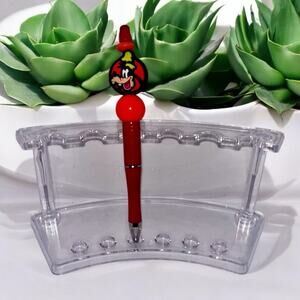 Goofy refillable beaded pen
